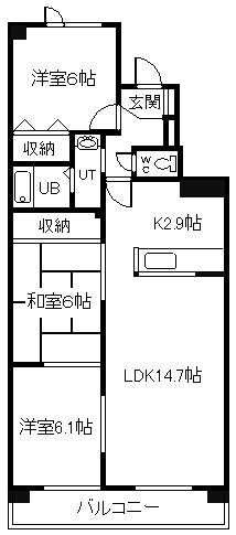 デベックス豊岡4・3(3LDK/2階)の間取り写真