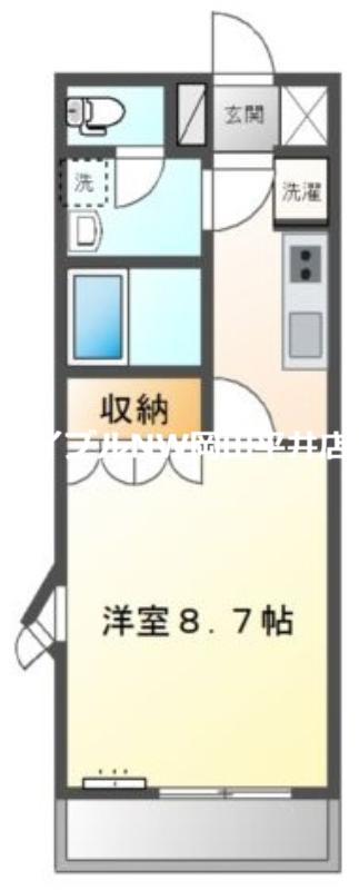サンコート瀬戸 II(1K/2階)の間取り写真