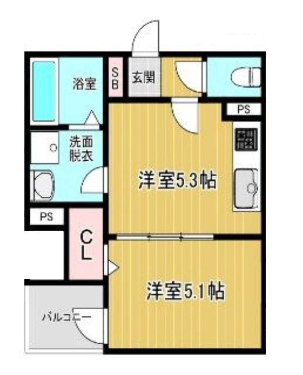 LINO久宝寺(1DK/3階)の間取り写真