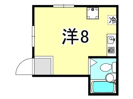 森本マンション(ワンルーム/3階)の間取り写真