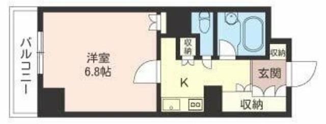 LASANTE川崎(1K/12階)の間取り写真