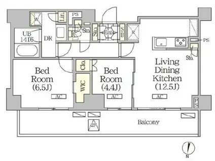 JPNOIE碑文谷南(2LDK/2階)の間取り写真