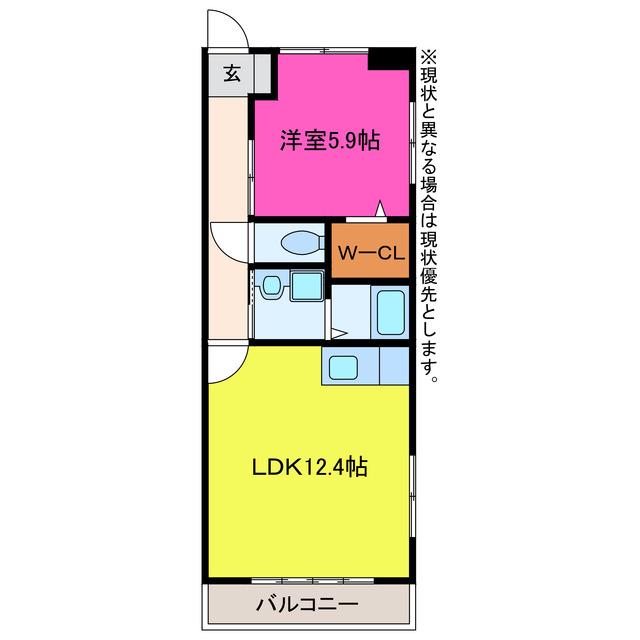 プルミエ.I(1LDK/2階)の間取り写真