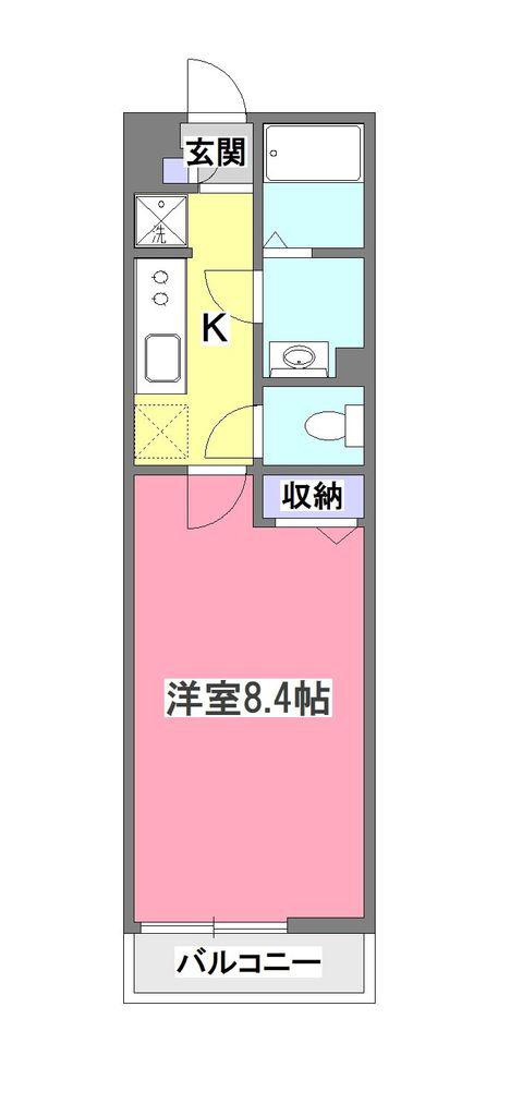 リブリ・所沢上安松(1K/2階)の間取り写真