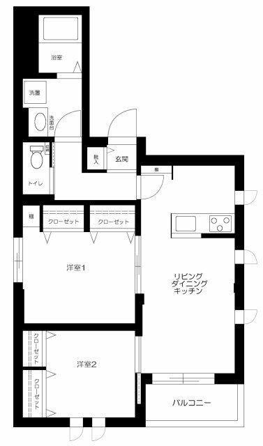 プリモ下北沢(2LDK/3階)の間取り写真