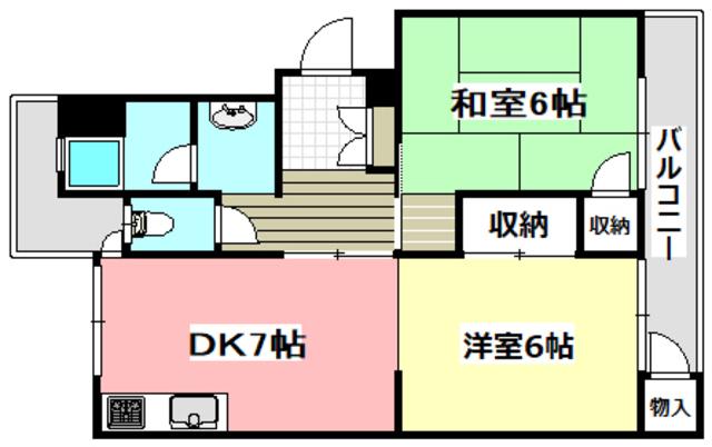 カノープス千里(2DK/1階)の間取り写真