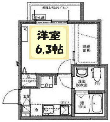 KEIAI RESIDENCE 西浦和(1K/2階)の間取り写真