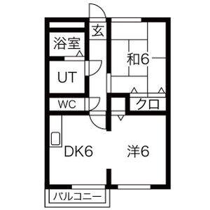 サンビレッジ A(1LDK/1階)の間取り写真