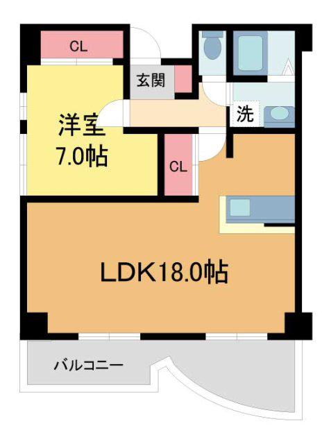 クレハ220(1LDK/4階)の間取り写真