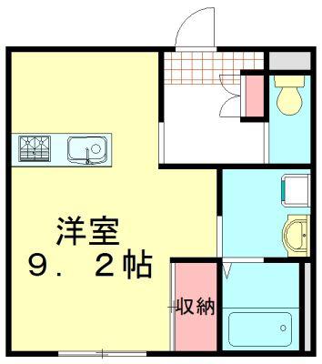 アイビー川越(ワンルーム/2階)の間取り写真