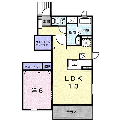 ヌーベル メゾン(1LDK/1階)の間取り写真