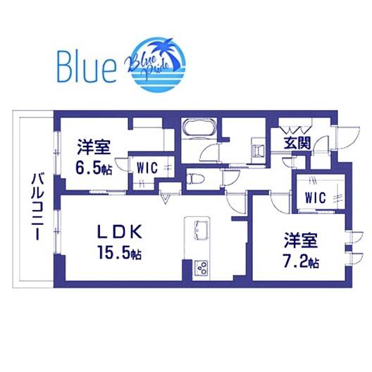 パークビュー湘南辻堂(2LDK/3階)の間取り写真