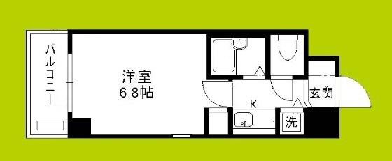 プレサンス同心アーバンステージ(1K/8階)の間取り写真