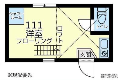 ユナイト保土ヶ谷テアトロ・グレーコ(ワンルーム/1階)の間取り写真
