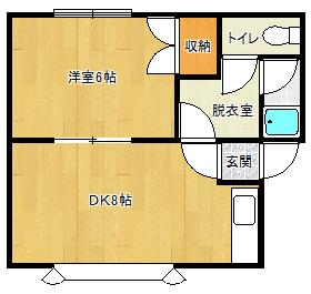 ハイムドマーニI(1DK/2階)の間取り写真