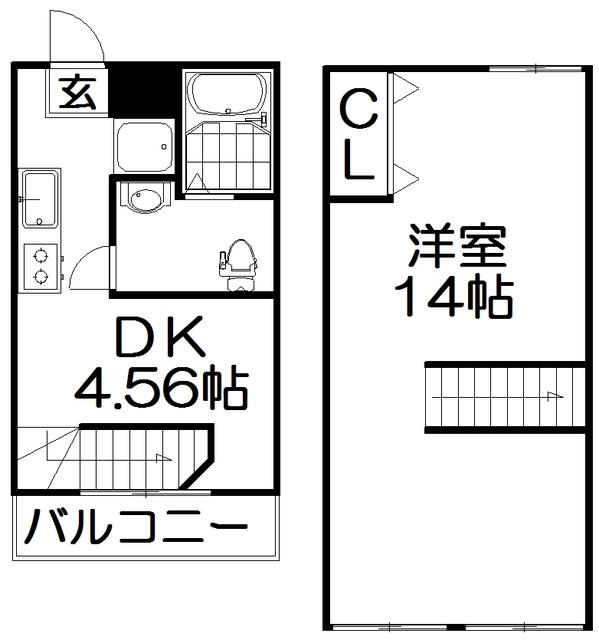 BLANCOSTA(1DK/1階)の間取り写真