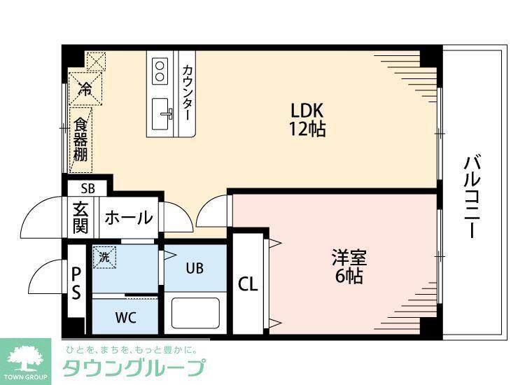 フローレス壱番館・弐番館(1LDK/3階)の間取り写真