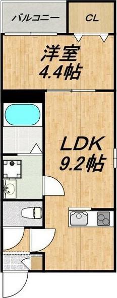LECOCON一宮V(1LDK/3階)の間取り写真