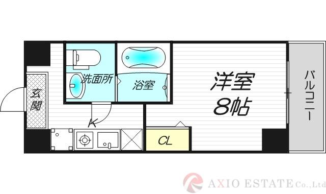 エレーヌ十三(1K/6階)の間取り写真