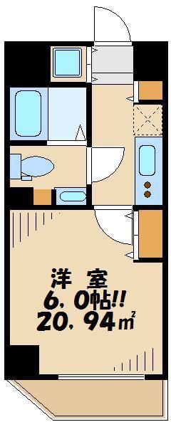 レアライズ平和島(1K/2階)の間取り写真