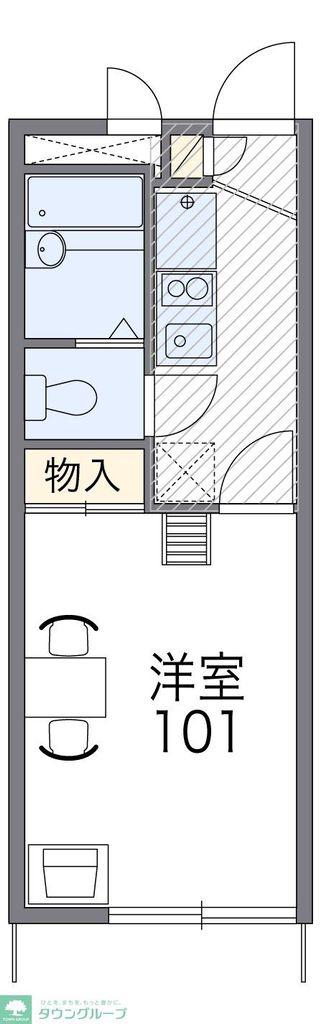 レオパレスフジ(1K/1階)の間取り写真