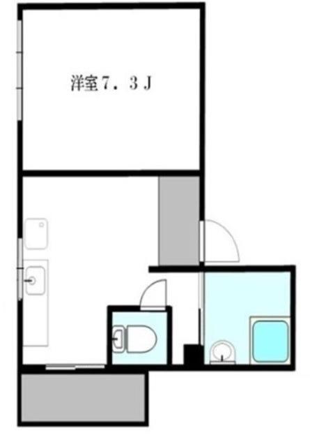 第5丸上ビル(1DK/2階)の間取り写真