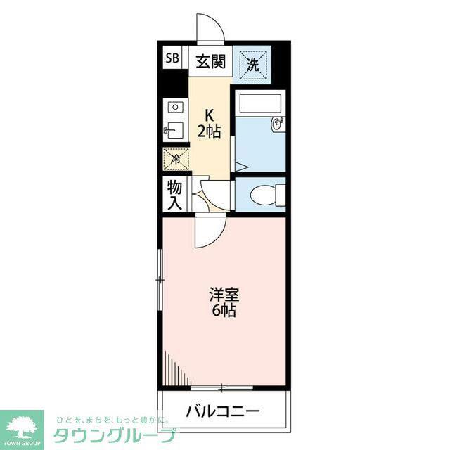 PLENDY稲田堤01(1K/2階)の間取り写真
