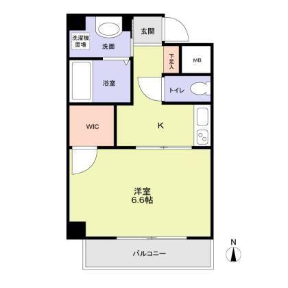グランエクラ大今里南II(1K/5階)の間取り写真