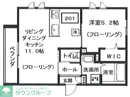 マンション 渋谷区上原2丁目(1LDK/2階)の間取り写真