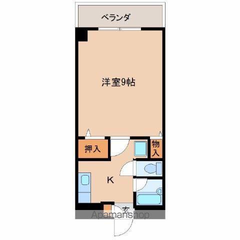 コスモ恒久(1K/6階)の間取り写真