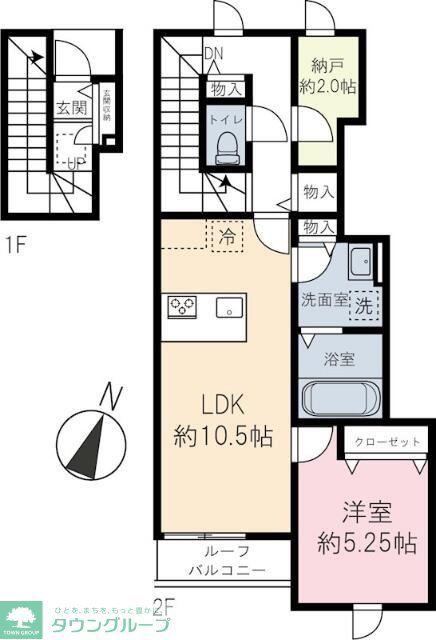 チョトラ新大塚(1SLDK/2階)の間取り写真