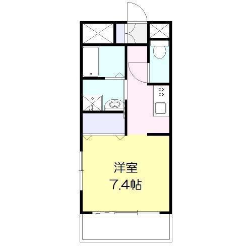 アルテマイスター橘通(1K/9階)の間取り写真