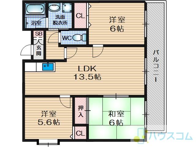ステラハイム(3LDK/3階)の間取り写真