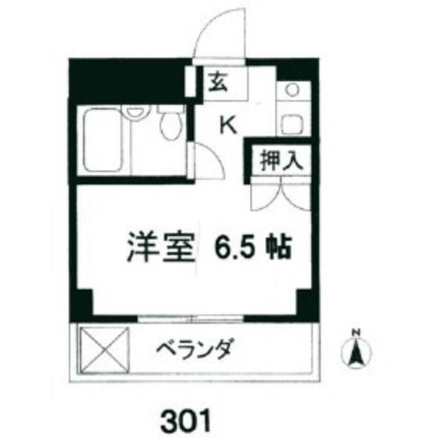 カーサ・ディ・M(ワンルーム/2階)の間取り写真