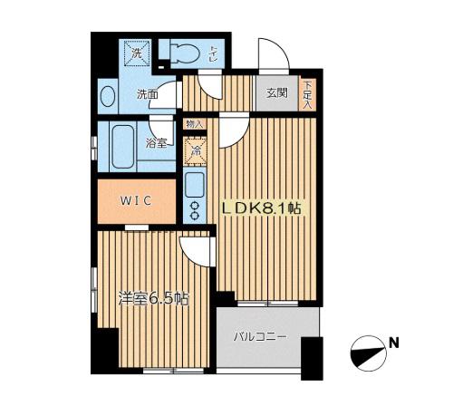 CITY SPIRE芝公園 シティスパイア 芝公園(1LDK/10階)の間取り写真