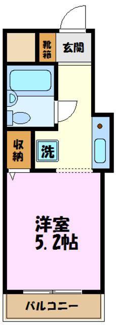TOP溝の口第二(ワンルーム/1階)の間取り写真