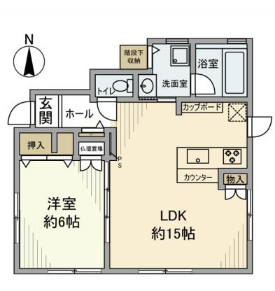 瀬崎戸建(1LDK/1階)の間取り写真