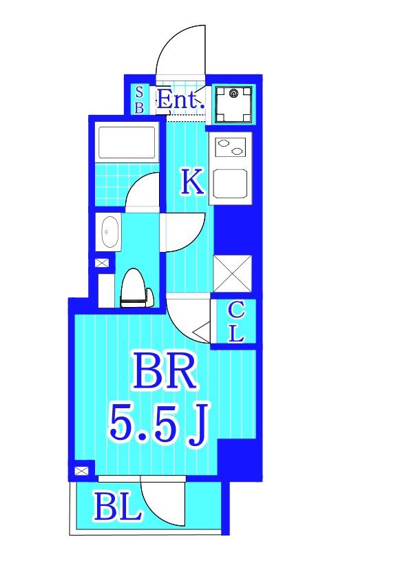 プレセダンヒルズ阪東橋(1K/3階)の間取り写真