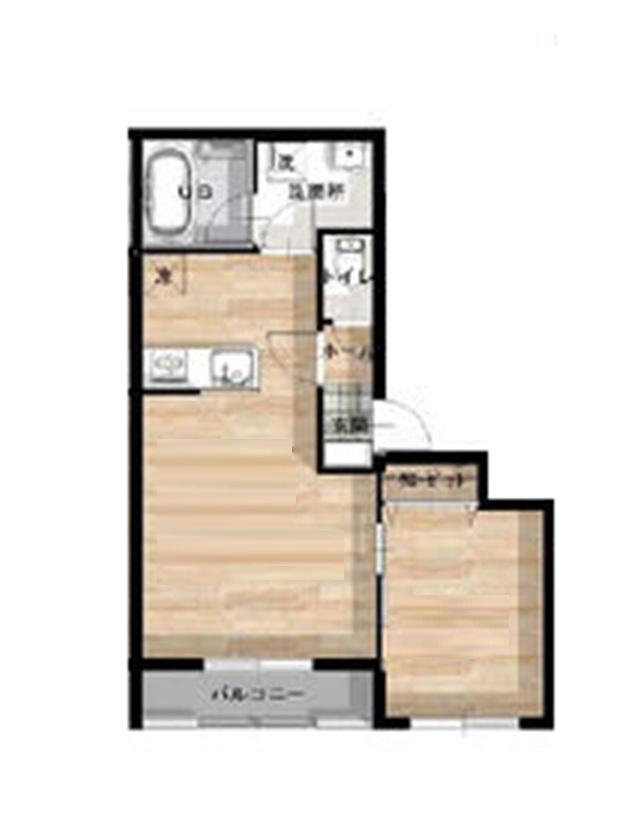 GARAGEHOUSE(1LDK/3階)の間取り写真