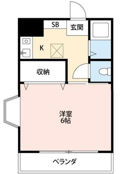 パークパレス(1K/1階)の間取り写真