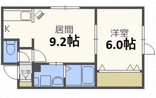 VIVIII(1LDK/1階)の間取り写真