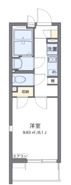 クレイノフラットメイト桜(1K/2階)の間取り写真