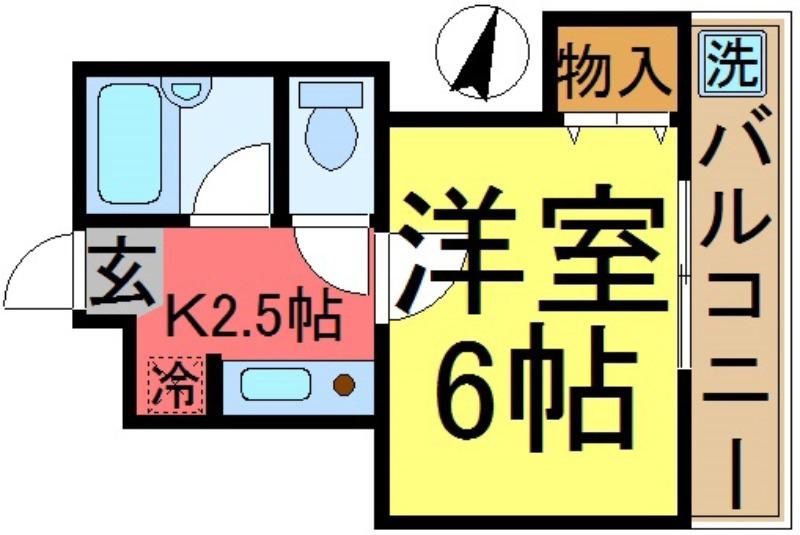 メゾンド蔵2番館(1K/2階)の間取り写真