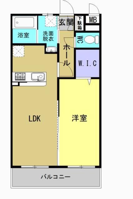 グレイスボヌール(1LDK/1階)の間取り写真