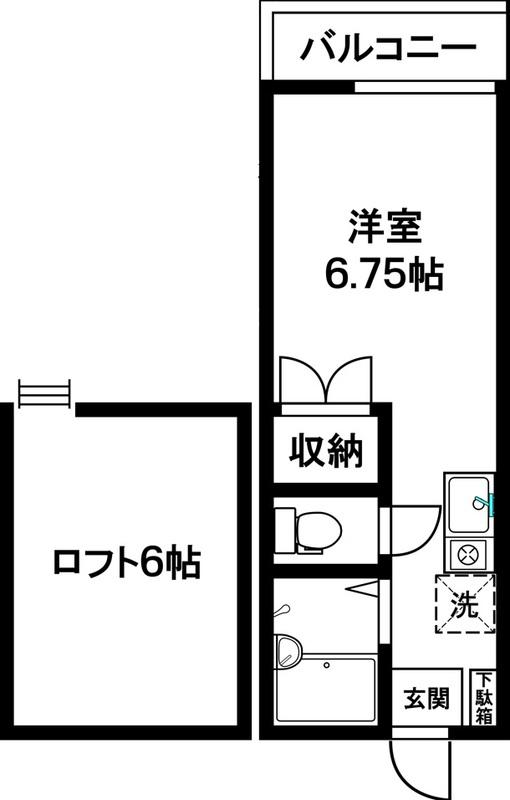 メゾンルミエール1(ワンルーム/1階)の間取り写真