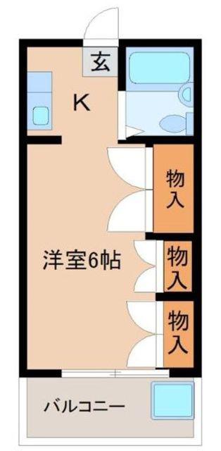ララハイツ(1K/2階)の間取り写真