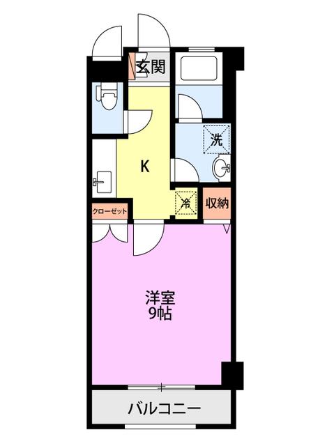 TKビル(1K/2階)の間取り写真