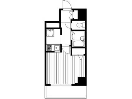 ステージファースト南麻布(1K/7階)の間取り写真