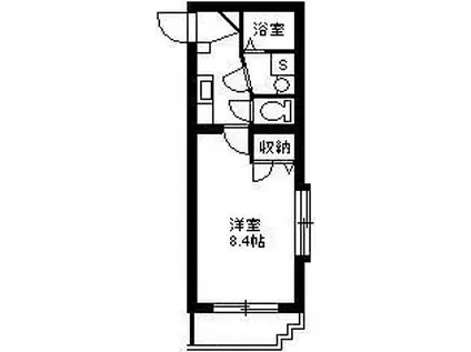 アミューズ宇宿(1K/2階)の間取り写真