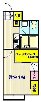 レオパレス新町II(1K/1階)の間取り写真